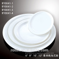 Placa de jantar de porcelana de venda directa do Manufactory com Lastest projetado